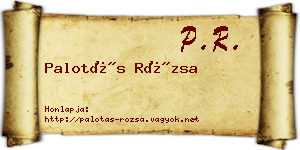 Palotás Rózsa névjegykártya